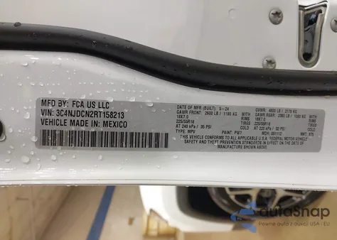 2024 Jeep Compass Limited 4X4 from USA, damaged, VIN 3C4NJDCN2RT158213